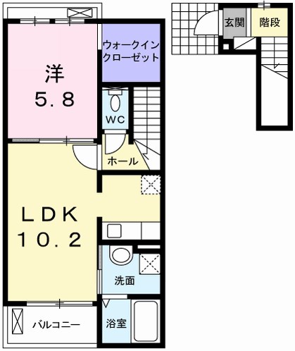 【揖保郡太子町鵤のアパートの間取り】