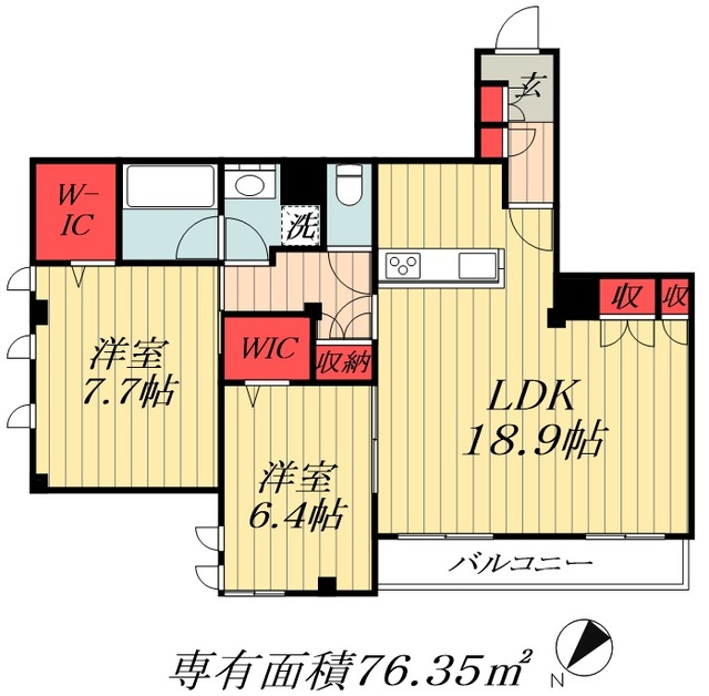 江東区南砂のマンションの間取り