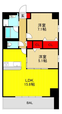 ＰＲＩＭＥ　ＲＥＳＩＤＥＮＣＥ　ＮＡＭＩＫＩの間取り