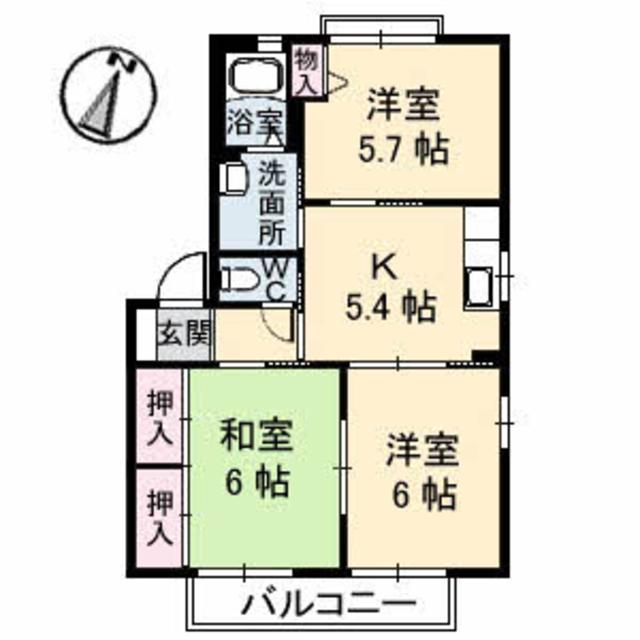 シャーメゾン２１　Ｃ棟の間取り