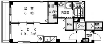 広島市中区堺町のマンションの間取り