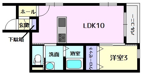 ドルチェ・ヴィータＭｉｆｕｎｅｙａｍａＢの間取り