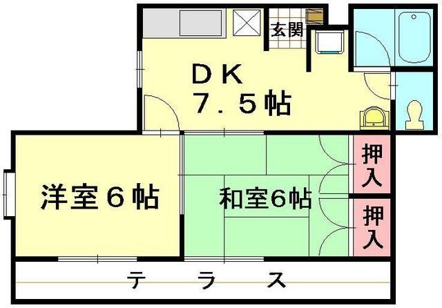 さいたま市西区大字指扇領別所のアパートの間取り