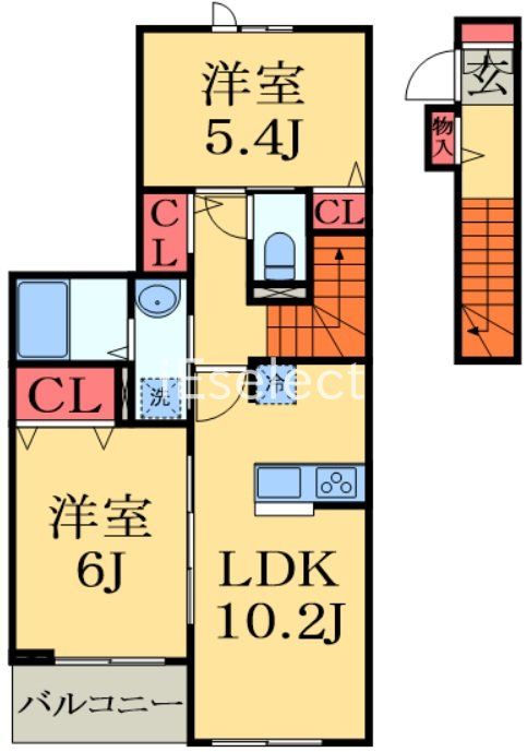 市原市郡本のアパートの間取り