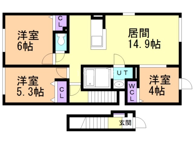 ガッド　プレズントの間取り