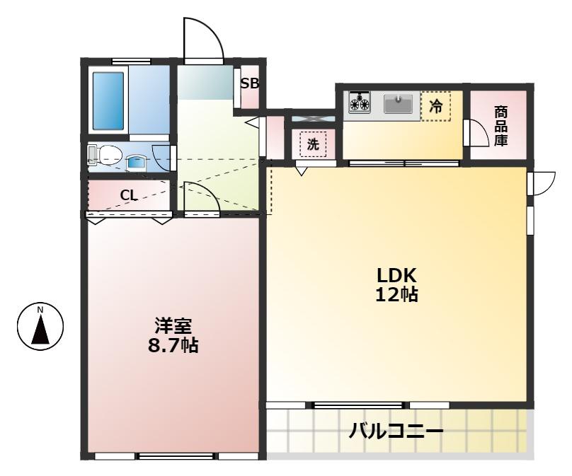 杉並区方南のマンションの間取り