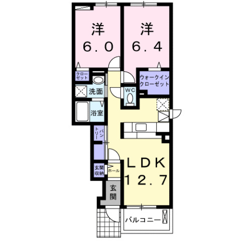 【エレガンシア・Ａの間取り】