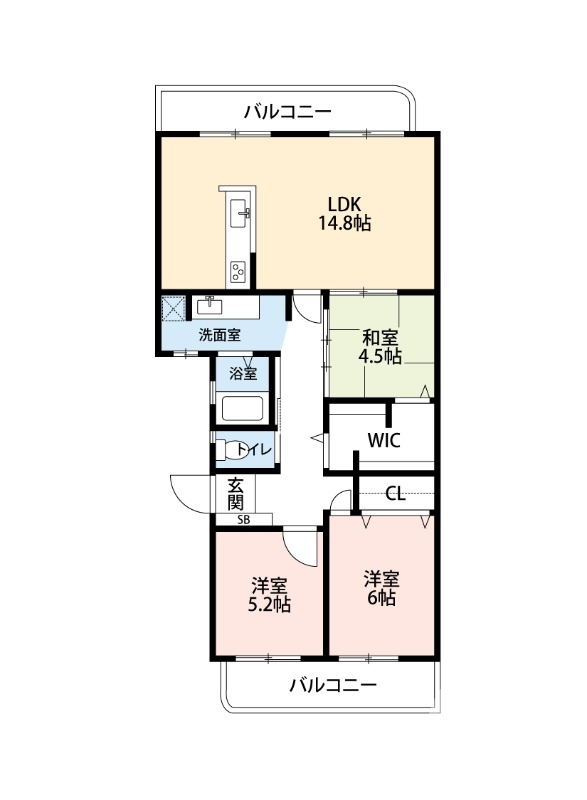 和泉市府中町のマンションの間取り