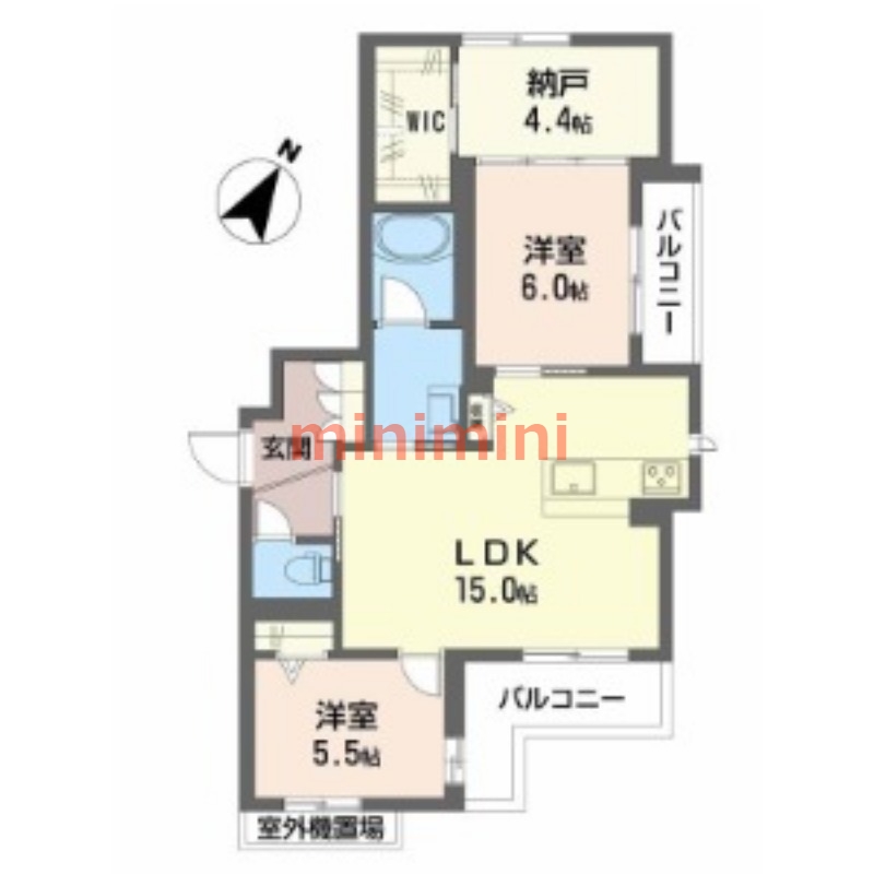 摂津市正雀のマンションの間取り