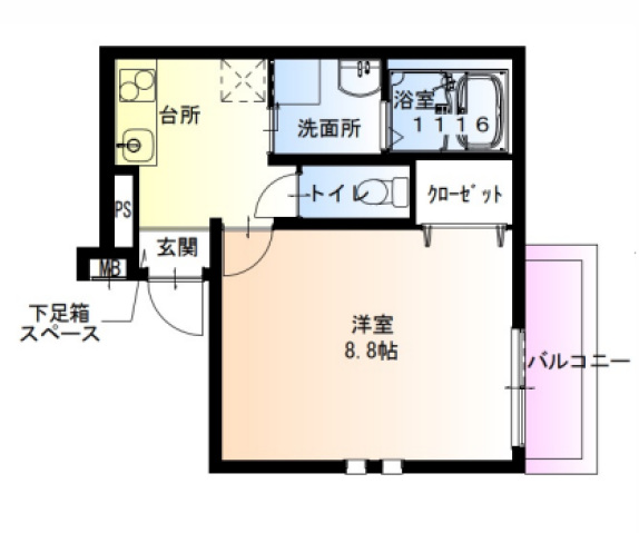 フジパレス大日V番館の間取り