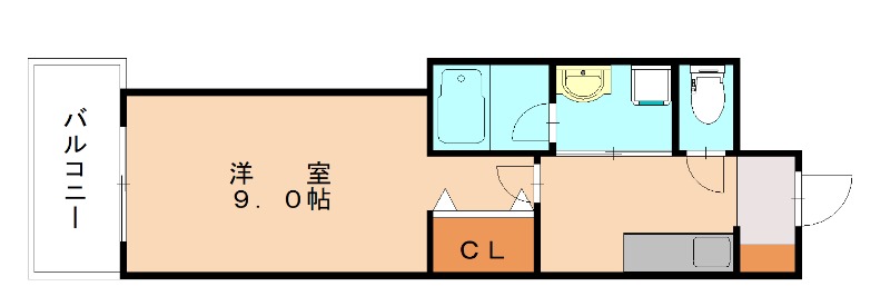 北九州市小倉北区金田のマンションの間取り