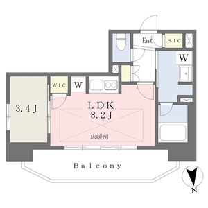 名古屋市東区筒井のマンションの間取り