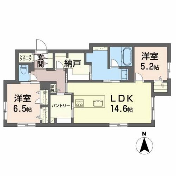 広島市東区中山西のマンションの間取り