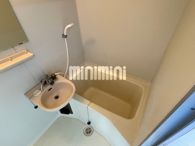 バス・シャワールーム　白が基調の浴室。洗面ボウルもありますよ。