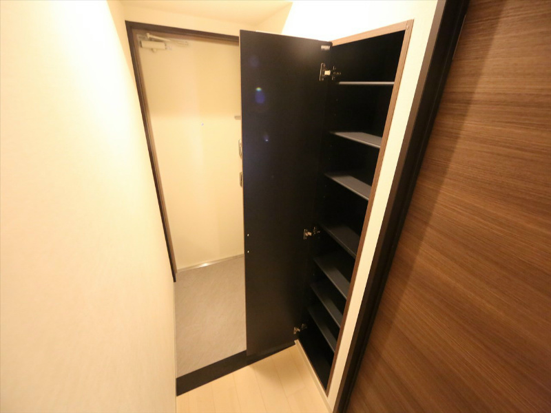 玄関　玄関　シューズボックス付（姿鏡付き）