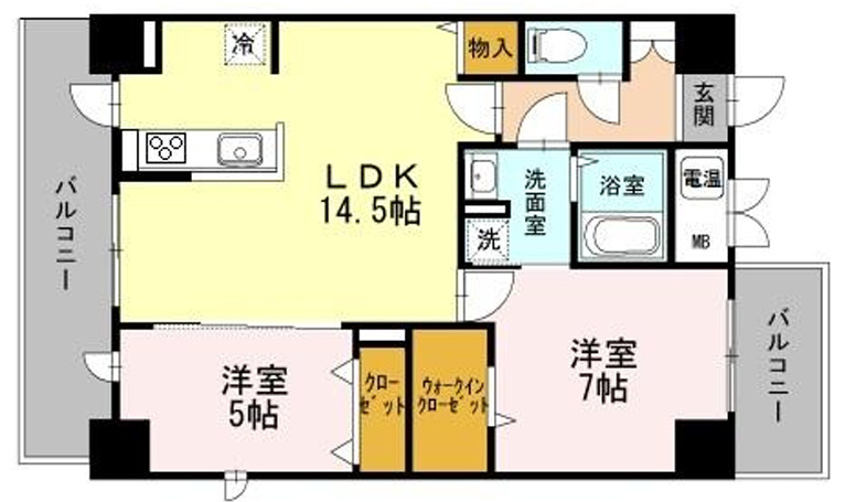 アヤコートの間取り写真