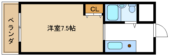 大阪市平野区瓜破のマンションの間取り