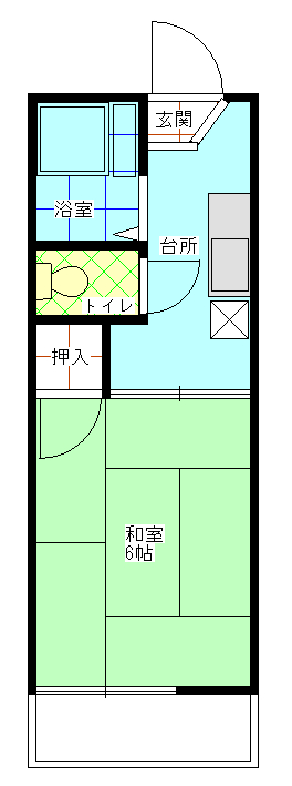 コーポ睦ケ丘の間取り