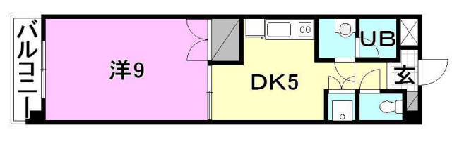 松山市小栗のマンションの間取り