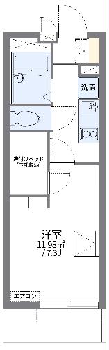 レオパレスＰＡＬＣＯＵＲＴ龍馬の間取り