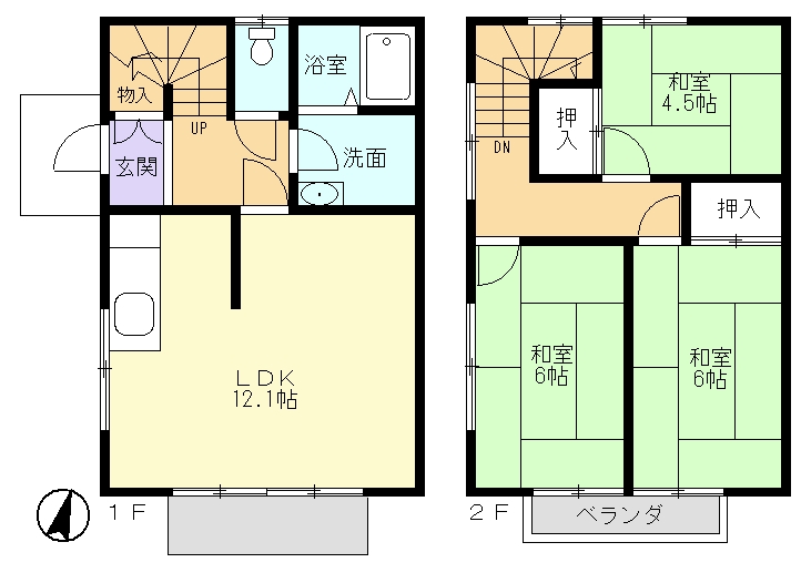 コーポ三宅　E棟の間取り