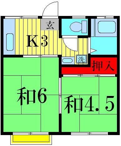 足立区東和のアパートの間取り