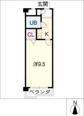 ライオンズマンション名大ウエスト１１１号の間取り