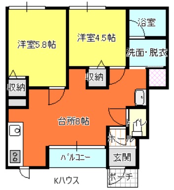 Kハウスの間取り