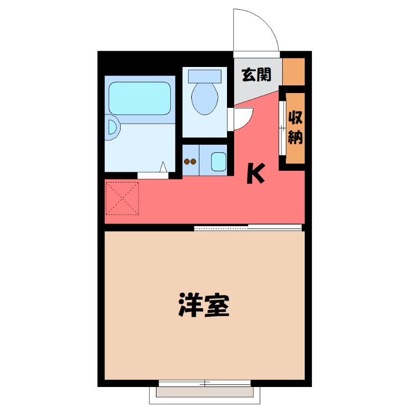 塩谷郡高根沢町大字宝積寺のアパートの間取り