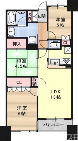 サーパスシティ御池西大路通の間取り