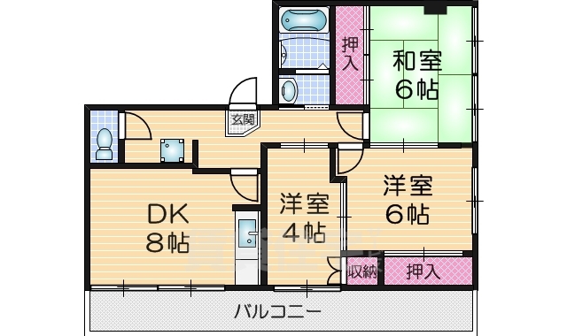 南建設マンションの間取り