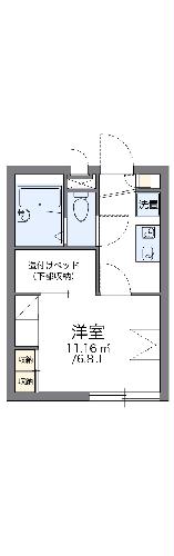 レオパレスアンゲネームの間取り