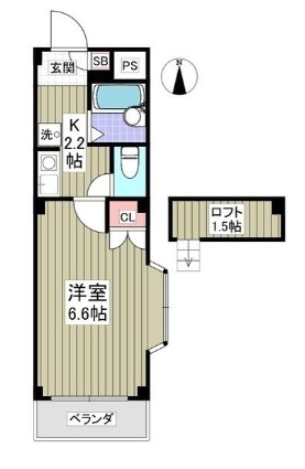 シティパレス上小出Bの間取り