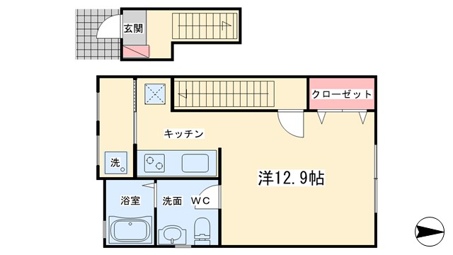 カナルパークサイドRIO　WEST　E棟の間取り