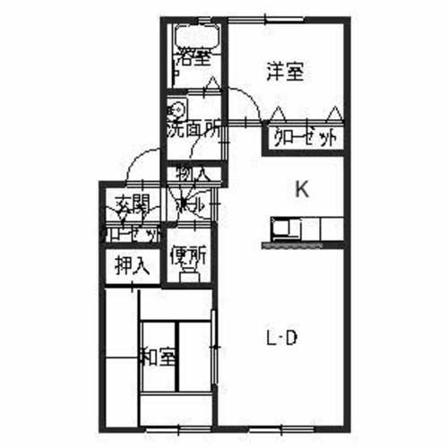 ディアス六百目Ｂの間取り