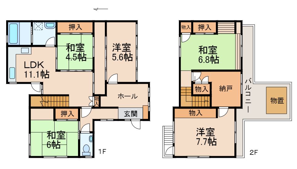 一戸建15775の間取り