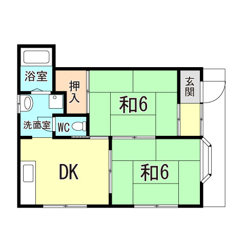 伊丹市野間北のアパートの間取り