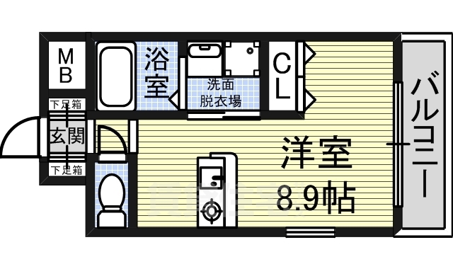 名古屋市中区千代田のマンションの間取り