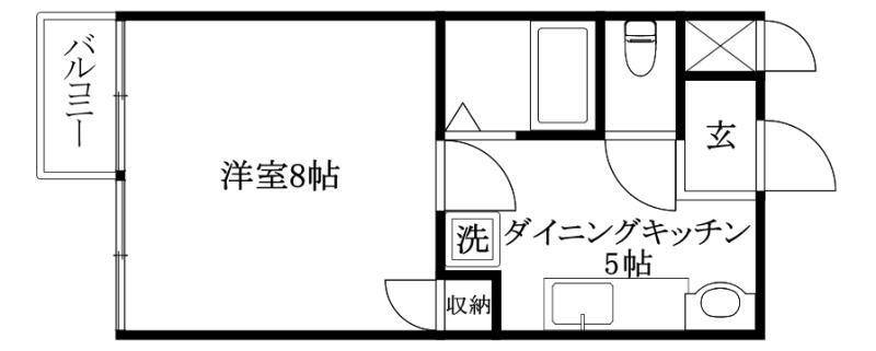 伊予市下吾川のマンションの間取り