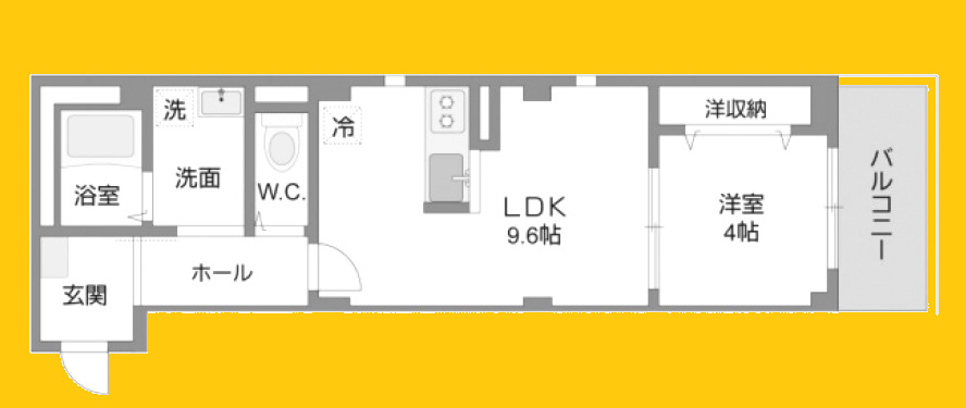 【横浜市都筑区仲町台のマンションの間取り】