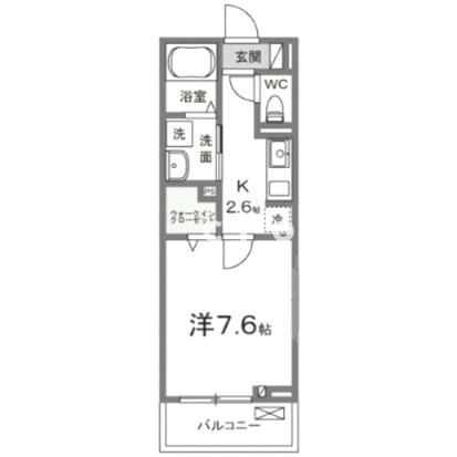 高崎市高関町のアパートの間取り