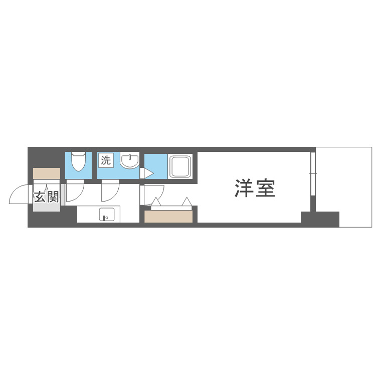 大阪市中央区日本橋のマンションの間取り