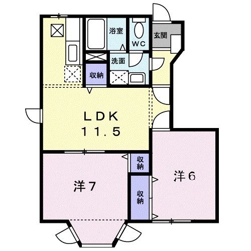 【ラシーヌ弐番館の間取り】
