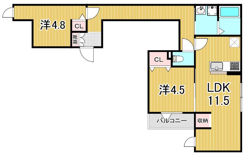 グラナーデ西亀有の間取り