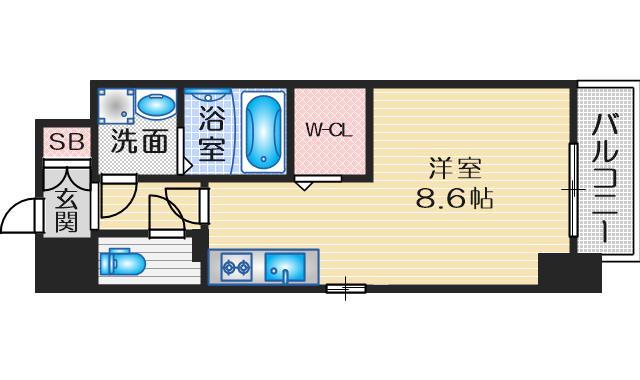 Ｓｈｉｎｉｎｇ江坂離宮の間取り