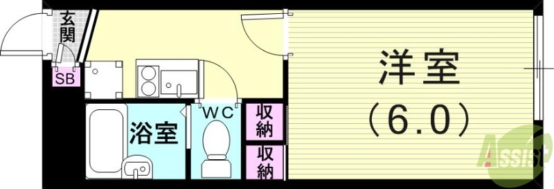 レオパレスカレンコートの間取り