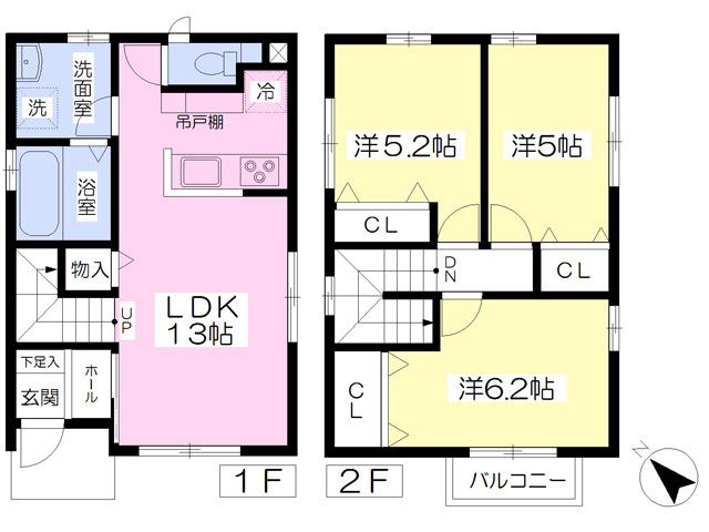 西中田３丁目貸家Ａの間取り