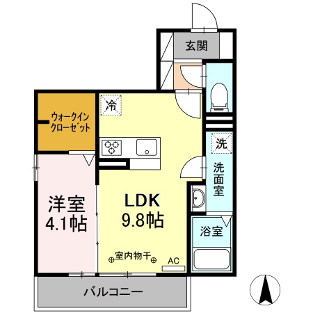 ヴァイスハイト中広江の間取り