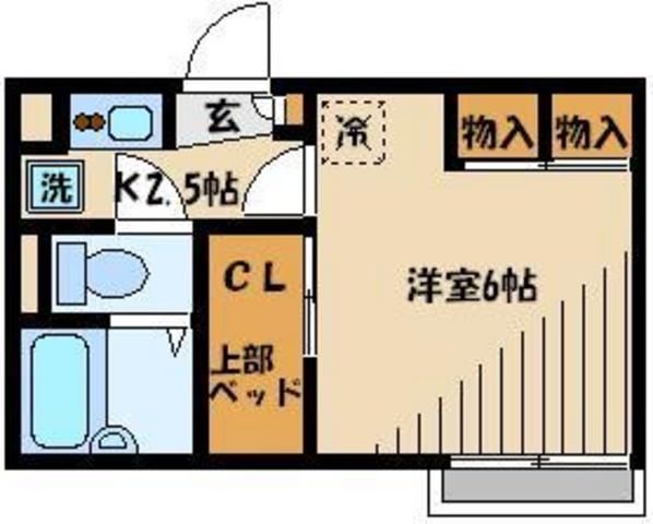 さいたま市中央区八王子のアパートの間取り