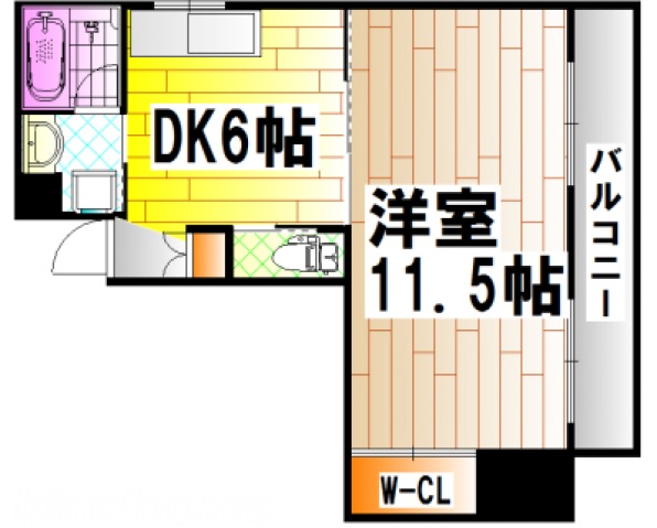 広島市中区十日市町のマンションの間取り